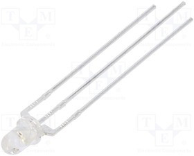309VBC2E-A-1C, LED; 3mm; red/blue; 30°; Front: convex; 1.6?2.4/2.6?3.4V