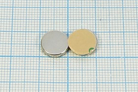 Магнит 10,0x 2,0, цилиндр, рабочая температура -60~80C, Ni, класс N38