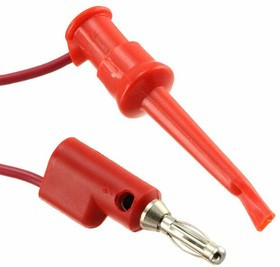 BU-P3782-24-2, Test Leads TEST LEAD STACKABLE BANANA TO GRABBER 24" RED