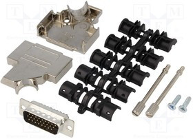 D45ZK15-HDP-K, Разъем D-Sub HD; PIN: 26; вилка; "папа"; пайка; на