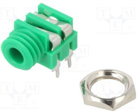 CL1384G, Гнездо; Jack 3,5мм; "мама"; mono; с выключателем; угловой 90°