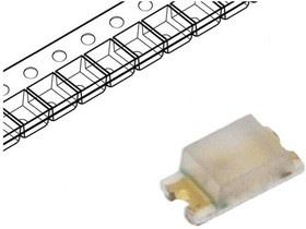 SML-D12Y1WT86, Standard LEDs - SMD Yellow 590nm 100mcd Vf 2.2V Pd 54mW