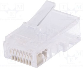 LOG-MP0020, Вилка, RJ45, PIN: 8, не экранированный, позолота, Конф: 8p8c, обжим
