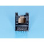 TJ4-8P8C, Розетка RJ45 телефонная на плату тип 4 TJ4-8P8C, Розетка RJ45 телефонная на плату тип 4