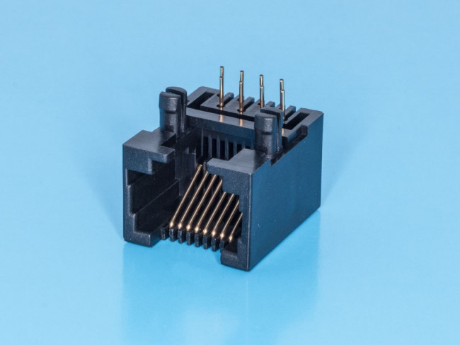 TJ4-8P8C, Розетка RJ45 телефонная на плату тип 4 TJ4-8P8C, Розетка RJ45 телефонная на плату тип 4