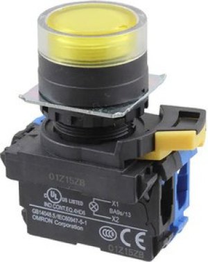 A22NL-BGM-TYA-G100-YD, Pushbutton Switches Assm, FG, BM Bzl, Yellw, 1NO A22NL-BGM-TYA-G100-YD, Pushbutton Switches Assm, FG, BM Bzl, Yellw, 1NO