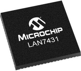 LAN7431-I/YXX, Ethernet ICs PCIe 3.1 2.5GT/s to RGMII Ethernet Bridge. Industrial temp.