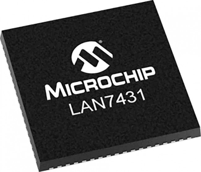 LAN7431-I/YXX, Ethernet ICs PCIe 3.1 2.5GT/s to RGMII Ethernet Bridge. Industrial temp.