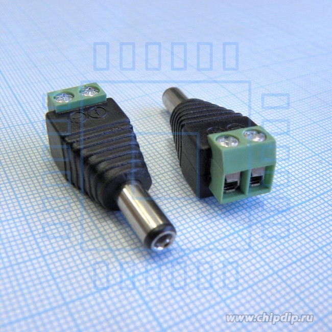 штекер 5.5*2.5 без пайки (клеммник)*, штекер питания без пайки