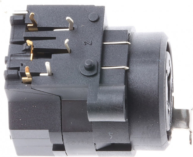 XLR jack combination, 3 pole, gold-plated, metal, NCJ6FI-H