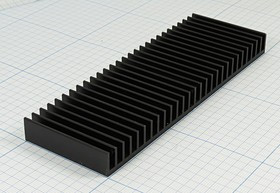 Охладитель (радиатор охлаждения) 50x150x 13, тип F01, аллюминий, HS172-50, черный