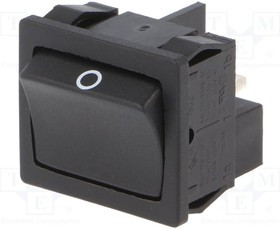 1802.3102, ROCKER; DPST; Pos: 2; ON-OFF; 6A/250VAC; black; IP40; none; 100m?