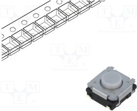 EVPBFAC1A000, Микропереключатель TACT, SPST, Пол: 2, 0,02A/15ВDC, SMT, нет, 2Н