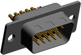 780-M15-103L001, 780, SEAL-D 15 Way Plug-In Mount D-sub Connector Plug, 2.286mm Pitch