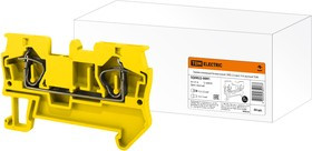 Зажим клеммный безвинтовой (ЗКБ) 2,5 мм2 31А желтый TDM Зажим клеммный безвинтовой (ЗКБ) 2,5 мм2 31А желтый TDM