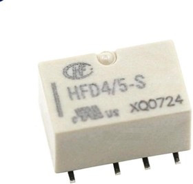 HFD4/5SR (IM03GR), Реле 2 переключ. 5VDC, 2A/250VAC DPDT SMD