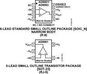 AD8061ARTZ-REEL7, Операционный усилитель, 320 МГц