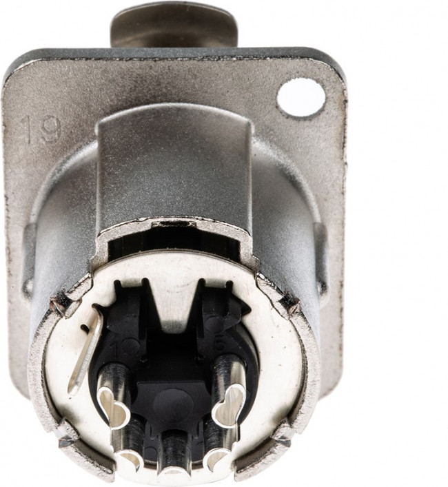 Neutrik NC5FD-LX панельный разъем XLR female 5 контактов с дополнительной защитой от RF помех