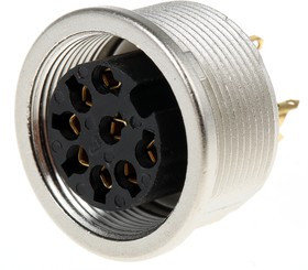 KFV 80, KFV 8 Pole M16 Din Socket, DIN EN 60529, 5A, 60 V ac IP40, Female, Panel Mount KFV 80, KFV 8 Pole M16 Din Socket, DIN EN 60529, 5A, 60 V ac IP40, Female, Panel Mount