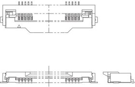 046806030000846+, FFC &amp; FPC Connectors 0.5mm Pitch 30pos RA Flip Lock ZIF Au