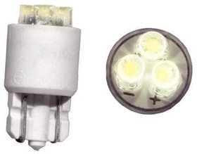 LE-0903-02W, LED Replacement Lamps - Based LEDs White 12V AC/DC T-3 1/4 Wedge Base