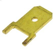 Клемма штекер 6,3x0,8, 2P6,8 латунь, платунь; №752 клемма штек 6,3x0,8\\2P6,8 лат\плат\\