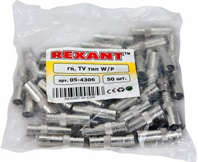 05-4306, РАЗЪЁМ гнездо TV никель обжим