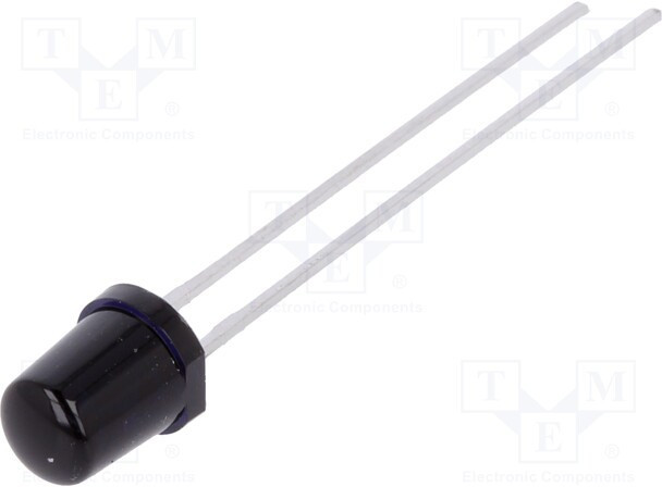 SFH 4557, ИК-передатчик, 5мм, 860нм, черная, 55мВт, 30°, THT, 100мА, 1,5-2,4В