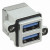 MUSBR-4193-M0, Right Angle, PCB Mount, Socket Type A 3.0 IP67 USB Connector