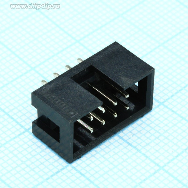 BH-08 (DS1013-08S) (IDC-08MS), Вилка на плату прямая 8pin 2.54мм