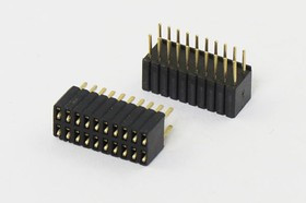 Разъем PBL-2x10 розетка, шаг P1.27x2.54, контакты 20P, монтаж на плату