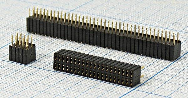 Разъем PBL-2x10 розетка, шаг P1.27x2.54, контакты 20P, монтаж на плату