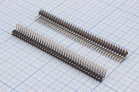 Штекер на плату, двухрядный, шаг 2,54мм PLD-2x40R, P2,54, 80P, плат угловой, PLD-80R2, CONNFLY; №15086C штек PLD-2x40R\P2,54\80P\плат угл\PL