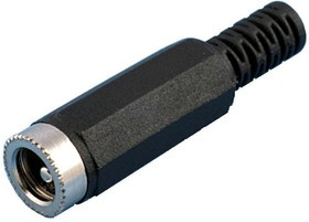 KLS1-DCP-03-2.1A (DJK-00A), Разъем питания штырев. 2,1х5,5мм (п) на каб. с аморт.(К36724А)
