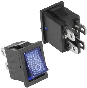 KCD1-201N-4-C3-BL/4P on-off, Клавишный переключатель KCD1-201N-4-C3-BL/4P, ON-OFF