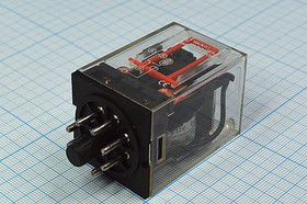 Реле 12В, HLS-MK2P, 2x10А,250В,28В