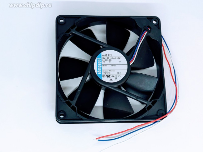 Вентилятор Ebmpapst 4412 F/2 12V DC 440mA 5.3W 120x25 3 pin