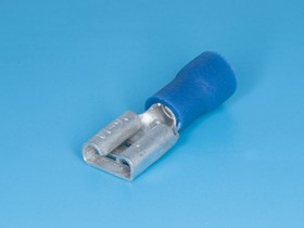 TAI-2F, Клемма ножевая 6,3мм, гнездо на провод 1,5-2,5мм, изолированная, кратно 100шт.