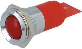 SSBD22H0249, Индикат.лампа: LED, вогнутый, красный, 24-28ВDC, 24-28ВAC, d22,2мм