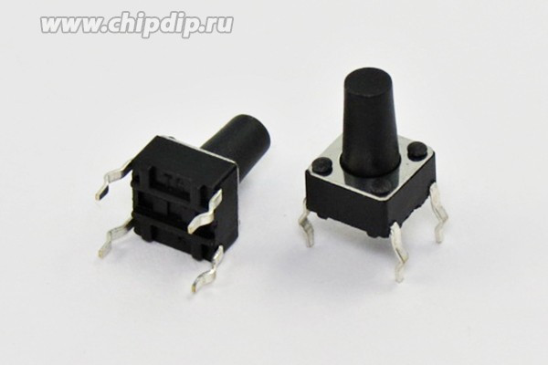 Тактовая кнопка, 6.0x 6.0x 9.5, алгоритм работы NO, контакты 4PF, TS-06V-D