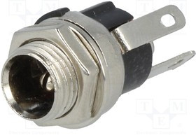 PC-G2.1, Гнездо, питания DC, "папа", 5,5/2,1мм, 5,5мм, 2,1мм, на панель, 9мм