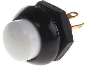 P9-213129W, Pushbutton Switches 5A Wht Raised Dome 2 Circ Solder IP69K