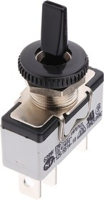 639NH/2, Toggle Switch, Panel Mount, On-Off-On, SPDT, Tab Terminal