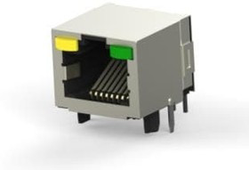 6116075-4, Разъем RJ-45 розетка 8 контактов шаг 1.02мм угловой монтаж в отверстие 12 терминалов 1 порт лоток 6116075-4, Разъем RJ-45 розетка 8 контактов шаг 1.02мм угловой монтаж в отверстие 12 терминалов 1 порт лоток