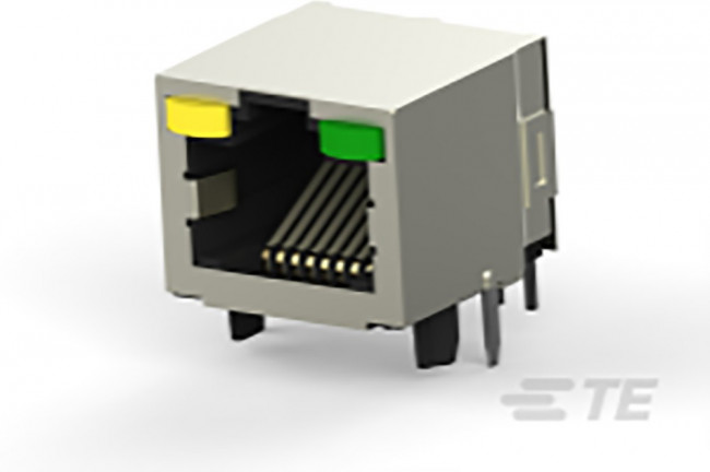 6116075-4, Разъем RJ-45 розетка 8 контактов шаг 1.02мм угловой монтаж в отверстие 12 терминалов 1 порт лоток 6116075-4, Разъем RJ-45 розетка 8 контактов шаг 1.02мм угловой монтаж в отверстие 12 терминалов 1 порт лоток