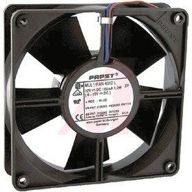 4312S, 4300 Series Axial Fan, 12 V dc, DC Operation, 170m³/h, 5W, 119 x 119 x 32mm