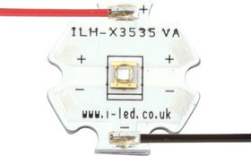 ILH-XC01-S390- SC211-WIR200, UV Emitter Module, 1 Chip, 390 to 400 nm, 125° (±62.5°), 1.05 W, 200 mm Red &amp; Black, Star PCB