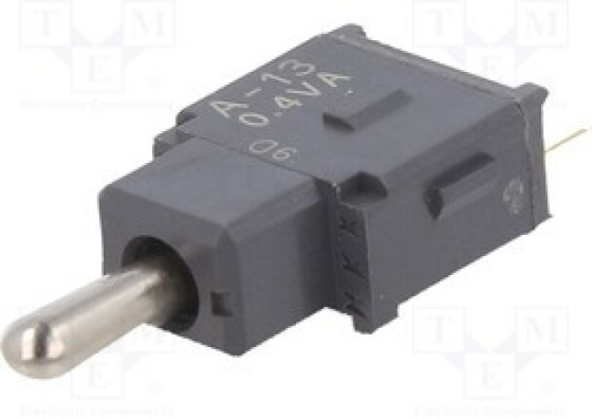 A13JP, Переключатель: тумблер, Пол: 3, SPDT, ON-OFF-ON, 0,01A/28ВAC