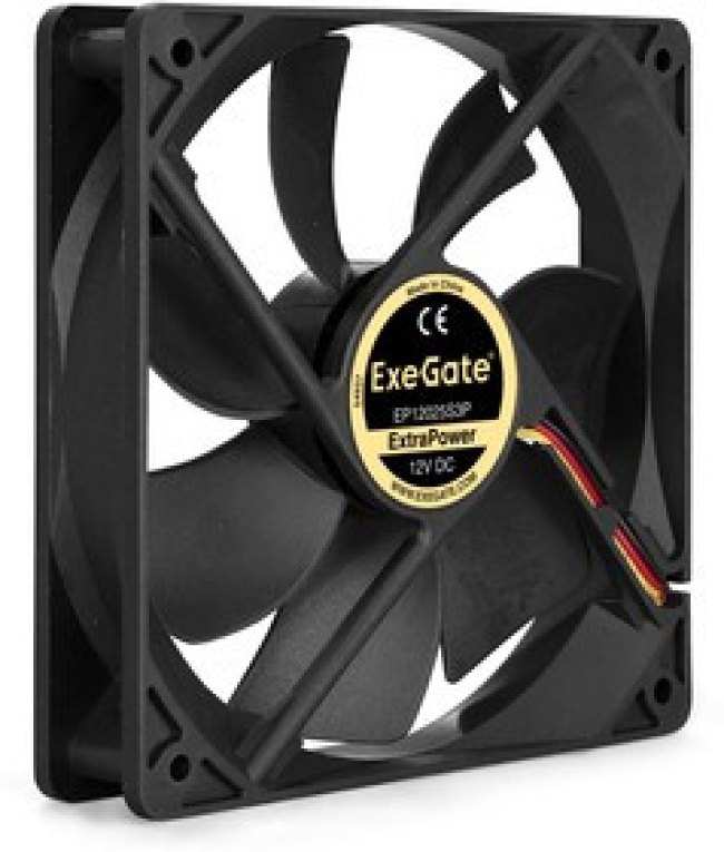 Exegate EX283388RUS Вентилятор ExeGate ExtraPower EP12025S3P, 120x120x25 мм, подшипник скольжения, 3