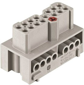 19410142701, Heavy Duty Power Connector Insert, 16A, Female, Han-Eco Series, 14 Contacts 19410142701, Heavy Duty Power Connector Insert, 16A, Female, Han-Eco Series, 14 Contacts